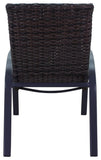 Courtyard Casual Courtyard Casual -  Santa Fe Dark Gray 7 Piece Mixed Wicker 72" Rectangle Dining Set with 1 Table, 2 Wicker Swivel Rockers and 4 Wicker Chairs | 5908