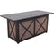 Courtyard Casual Courtyard Casual -  Santa Fe Rectangle Fire Pit in Java with 18 lbs of Amber Fire Glass and Sling Base | 5677