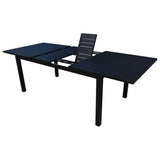 Courtyard Casual Courtyard Casual -  Santorini 7 Piece Extension Motion Dining Set 71"/95" Double Butterfly Extension Table and 6 Swivel Sling Chairs | 5354