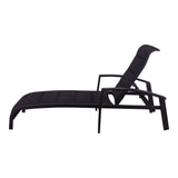 Courtyard Casual Courtyard Casual -  Santorini Black Aluminum 2 Padded Sling Chaise Lounge Chairs | 5786