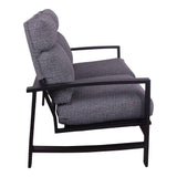 Courtyard Casual Courtyard Casual -  Santorini Black Aluminum 4 Piece Loveseat Swivel Seating Group with 1 Loveseat, 2 Swivel Gliders and 1 48" Coffee Table | 5795