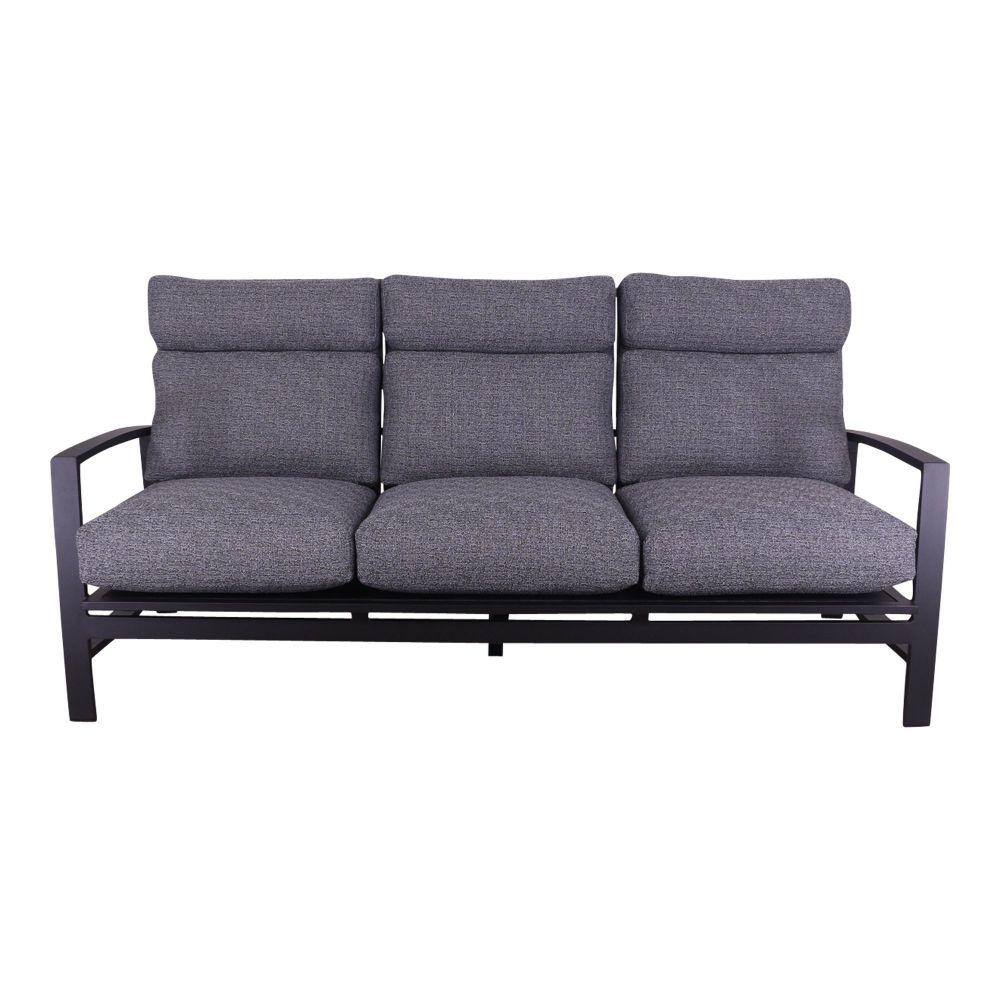 Courtyard Casual Courtyard Casual -  Santorini Black Aluminum 4 Piece Sofa Motion Seating Group with 1 Sofa, 2 Motion Club Chairs and 1 48" Coffee Table | 5797
