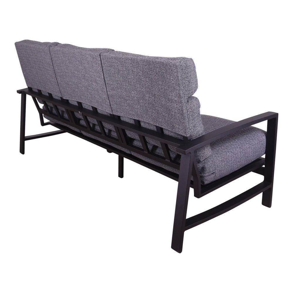 Courtyard Casual Courtyard Casual -  Santorini Black Aluminum 4 Piece Sofa Seating Group with 1 Sofa, 2 Club Chairs and 1 48" Coffee Table | 5796