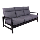 Courtyard Casual Courtyard Casual -  Santorini Black Aluminum 4 Piece Sofa Seating Group with 1 Sofa, 2 Club Chairs and 1 48" Coffee Table | 5796