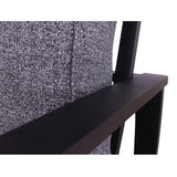 Courtyard Casual Courtyard Casual -  Santorini Black Aluminum Loveseat with Envelop Back Cushion | 5784