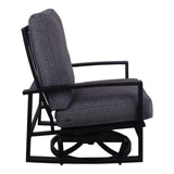 Courtyard Casual Courtyard Casual -  Santorini Black Aluminum Swivel Glider Chair with Envelop Back Cushion | 5783