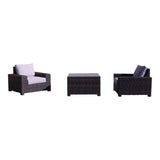 Courtyard Casual Courtyard Casual -  St Lucia 3 pc Chat Set with 2 Club Chairs and 1 Corner End Table | 5894