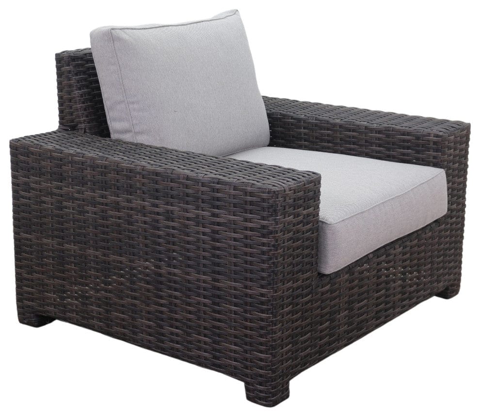 Courtyard Casual Courtyard Casual -  St Lucia Silver Oak 5 Piece Sectional Set with 1 Left and 1 Right Sectional Loveseats, 1 Corner End Table, 1 Coffee Table and 1 Club Chair | 5899