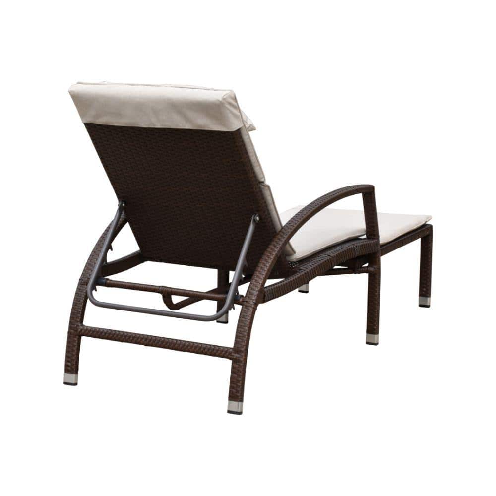 Courtyard Casual Courtyard Casual -  Taupe Beach Front Deck Chair to Chaise Lounge Combo | 5003