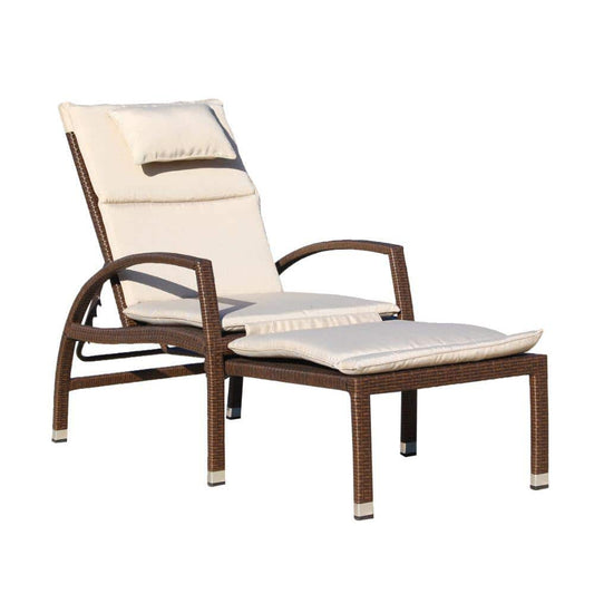 Courtyard Casual Courtyard Casual -  Taupe Beach Front Deck Chair to Chaise Lounge Combo | 5003