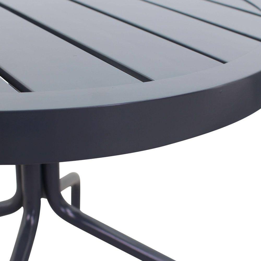 Courtyard Casual Gas Fire Pit Courtyard Casual -  Santa Fe 20" Round Side Table Aluminum Slat Top | 5170