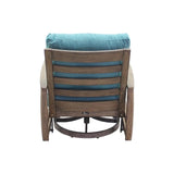 Courtyard Casual Outdoor Bistro Set Courtyard Casual -  Avalon FSC Teak 3 Piece Motion Balcony Set with 2 Swivel Gliders and 1 Square End Table | 5372