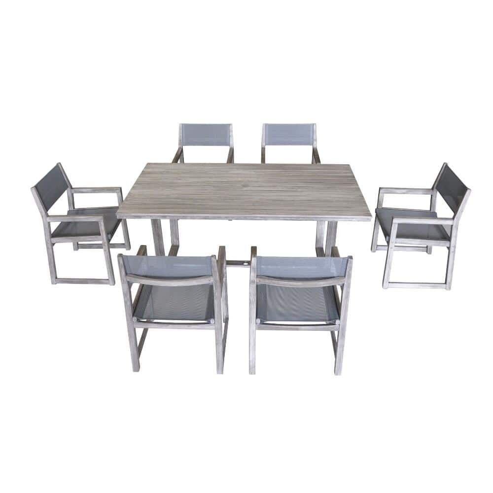 Courtyard Casual Outdoor Chair Courtyard Casual -  Driftwood Gray Teak Modern North Shore Outdoor Club Chair with Cushions | 5020