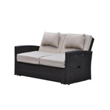Courtyard Casual Outdoor Daybed Courtyard Casual -  Miranda Outdoor Loveseat to Daybed Combo with Cushions | 5007