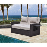 Courtyard Casual Outdoor Daybed Courtyard Casual -  Miranda Outdoor Loveseat to Daybed Combo with Cushions | 5007