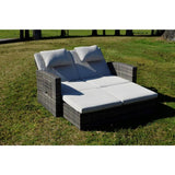 Courtyard Casual Outdoor Daybed Courtyard Casual -  Miranda Outdoor Loveseat to Daybed Combo with Cushions | 5108