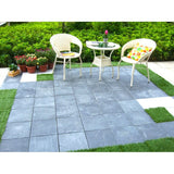 Courtyard Casual Outdoor Deck Tile Courtyard Casual -  Natural Travertine Stone White Deck Tile, 6 pc Set | 5117