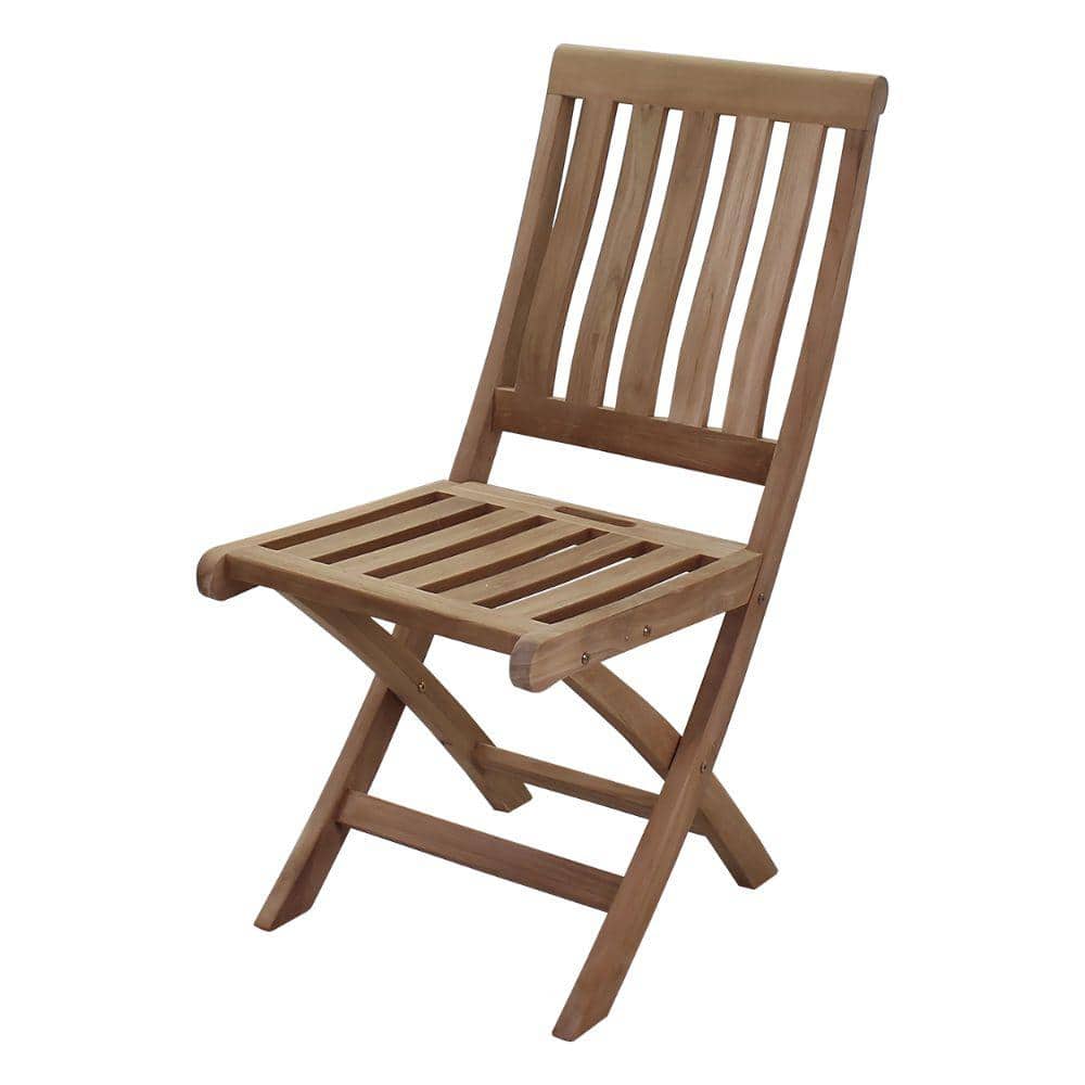 Courtyard Casual Outdoor Dining Chair Courtyard Casual -  Heritage Teak Folding Armless Chair | 5034