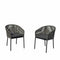 Courtyard Casual Outdoor Dining Chair Courtyard Casual -  Osborne Black Aluminum Outdoor Dining Chairs, 2 pc set with Cushions | 5088