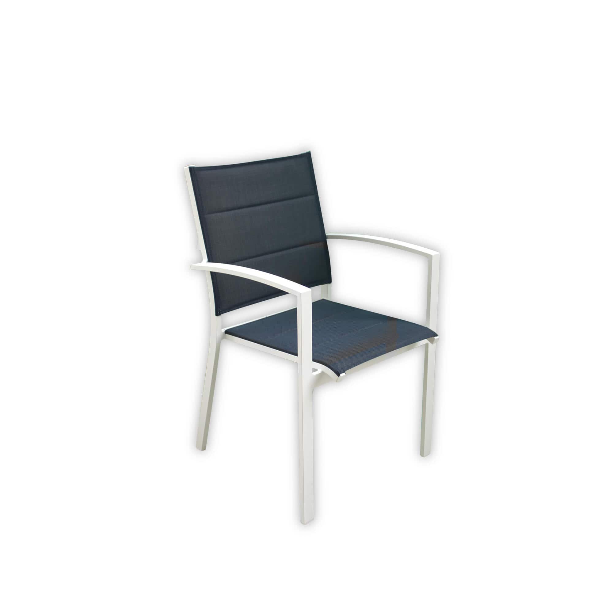 Courtyard Casual Outdoor Dining Chair Courtyard Casual -  Skyline White Aluminum Outdoor Dining Chair, 6 pc Set | 5079