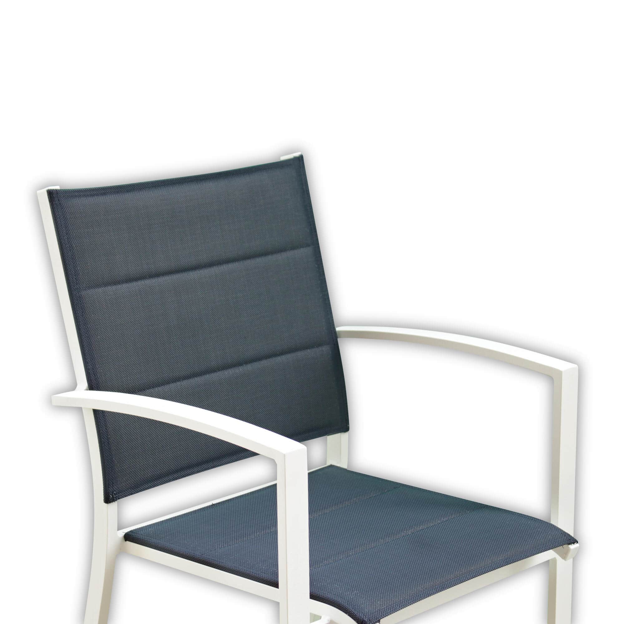 Courtyard Casual Outdoor Dining Chair Courtyard Casual -  Skyline White Aluminum Outdoor Padded Dining Chair, 4 pc Set | 5073