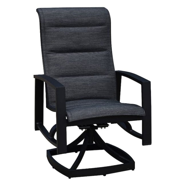 Courtyard Casual Outdoor Dining Chairs Courtyard Casual -  Santorini 2 Padded-Sling Swivel Dining Chairs | 5199