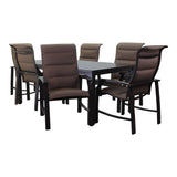Courtyard Casual Outdoor Dining Set Courtyard Casual -  Madison 7 pc Rectangle Dining set

Includes:  One 70" Rectangle Table and Six Padded Sling Chairs
 | 5336