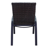 Courtyard Casual Outdoor Dining Set Courtyard Casual -  Santa Fe Dark Gray 7 Piece Mixed Wicker 84" Rectangle Dining Set with 1 Table, 2 Wicker Swivel Rockers and 4 Wicker Chairs | 5909