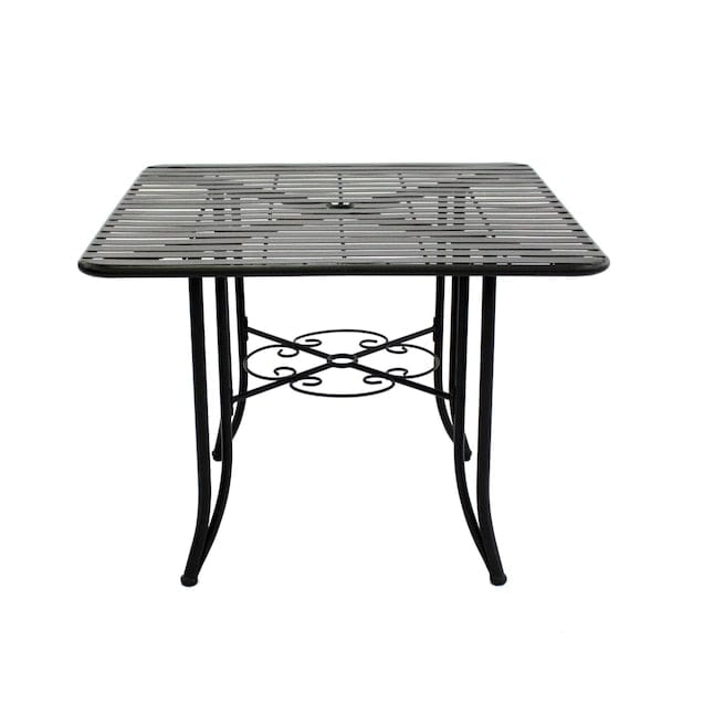 Courtyard Casual Outdoor Dining Table Courtyard Casual -  Black Steel French Quarter Outdoor Dining Table | 5157