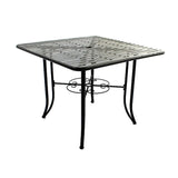Courtyard Casual Outdoor Dining Table Courtyard Casual -  Black Steel French Quarter Outdoor Dining Table | 5157
