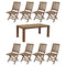 Courtyard Casual Outdoor Dining Table Courtyard Casual -  Heritage Teak 7 Piece 71" Rectangle Dining Table with 6 Folding Armless Chairs | 5483