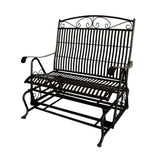 Courtyard Casual Outdoor Lounge Chair Courtyard Casual -  Black Steel French Quarter Outdoor Double Glider  | 5160