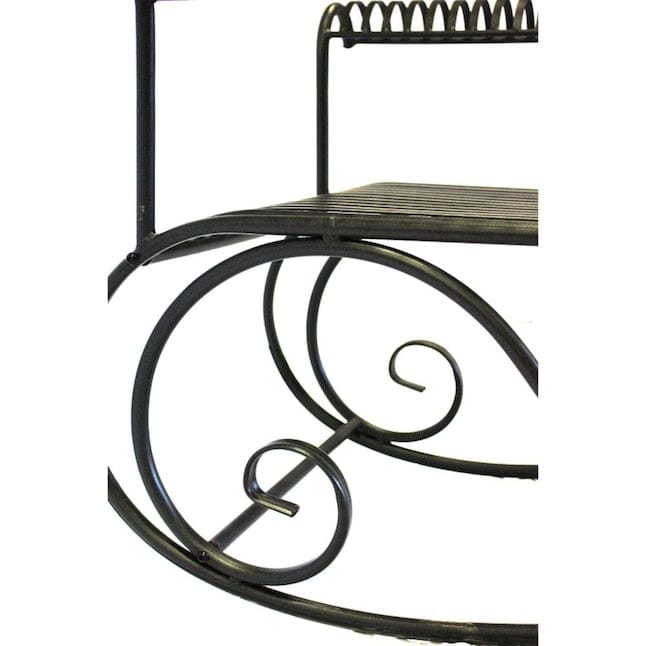 Courtyard Casual Outdoor Lounge Chair Courtyard Casual -  Black Steel French Quarter Outdoor Rocker  | 5161