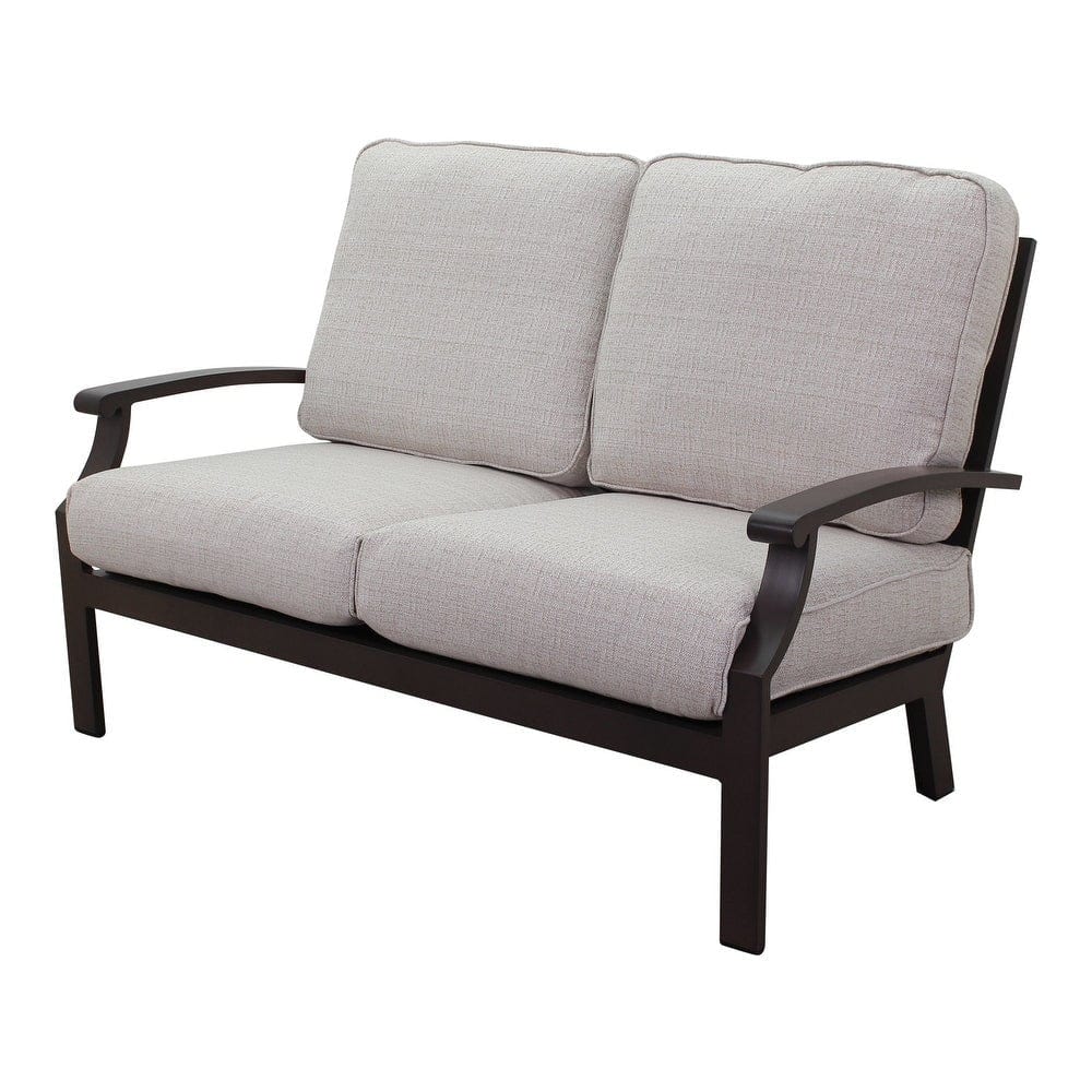 Courtyard Casual Outdoor Loveseat Courtyard Casual -  Madison Loveseat with Envelop back Cushion
Alum frame in powder coating
Solution Dyed Poly Cushions
 | 5388