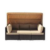 Courtyard Casual Outdoor Sectional Courtyard Casual -  Aurora Sectional To Daybed Combo | 5109