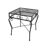 Courtyard Casual Outdoor Side Table Courtyard Casual -  Black Steel French Quarter Outdoor End Table  | 5155