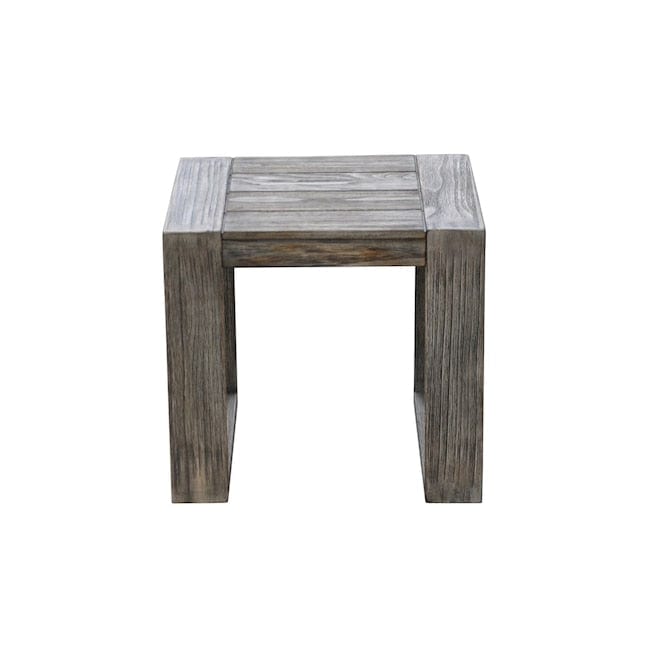 Courtyard Casual Outdoor Side Table Courtyard Casual -  Driftwood Gray Teak Modern North Shore Outdoor Side Table | 5022