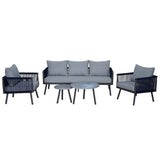Courtyard Casual Outdoor Sofa Courtyard Casual -  Spring Valley 5 Piece Set with Sofa, Chairs, and Table | 5243