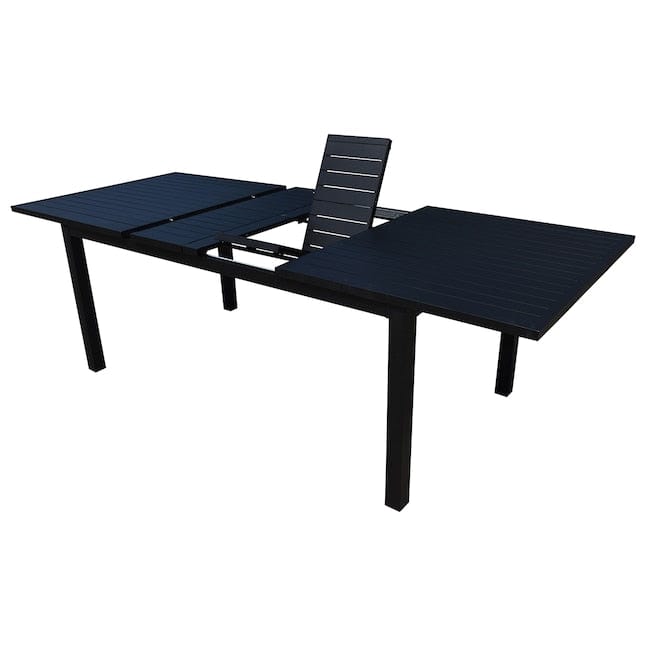 Courtyard Casual Outoor Dining Table Courtyard Casual -  Santorini 71/95 Double Butterfly Extension Table with umbrella hole | 5201