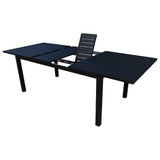 Courtyard Casual Outoor Dining Table Courtyard Casual -  Santorini 71/95 Double Butterfly Extension Table with umbrella hole | 5201