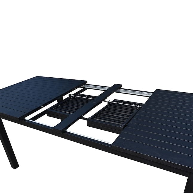 Courtyard Casual Outoor Dining Table Courtyard Casual -  Santorini 71/95 Double Butterfly Extension Table with umbrella hole | 5201