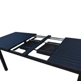 Courtyard Casual Outoor Dining Table Courtyard Casual -  Santorini 71/95 Double Butterfly Extension Table with umbrella hole | 5201