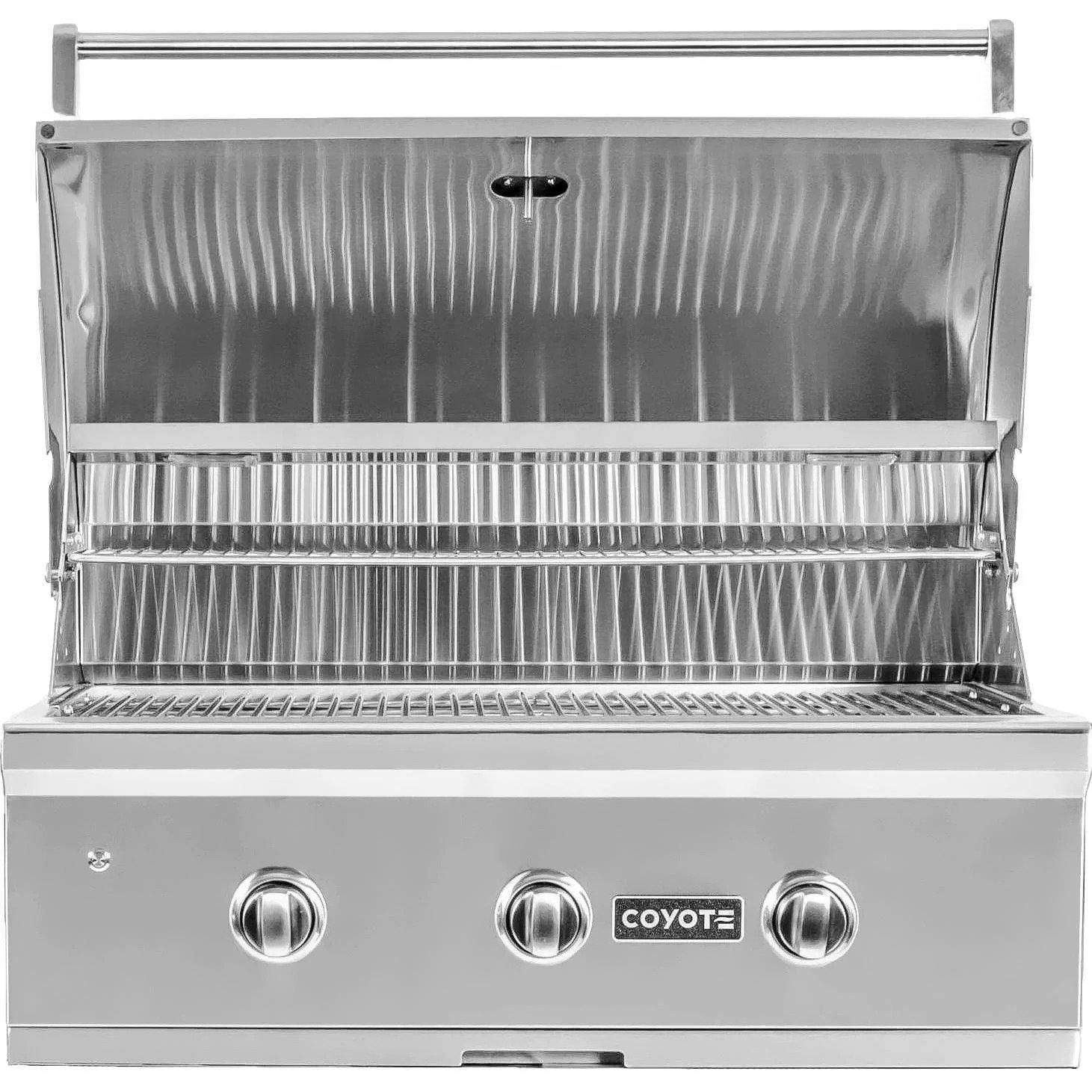 Coyote Affordable Premium Grill Coyote C-Series 34-Inch 3-Burner Free Standing - Natural Gas OR Propane Gas Grill - [C2C34LP] [C2C34NG]
