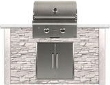 Coyote Coyote Outdoor Living - 5ft Outdoor Kitchen Package - Stacked Stone | C-Series 28" 2-Burner Built-In with Double Access Door