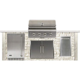 Coyote Coyote Outdoor Living - 8ft Grill Island - Reclaimed Brick | White | RTAC-G8-W-RW