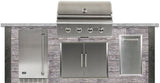 Coyote Outdoor Kitchen Island Coyote Outdoor Living - 8ft Grill Island - Weathered Wood | Gray | RTAC-G8-WG
