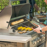 Coyote Outdoor Kitchen Package Coyote Outdoor Living - 6' Premium Grill Island - Stacked Stone - Stone Gray | 30" S-Series Grill Burner | 21" Built-in Refrigerator | Double Access Doors | Ready-To-Assemble