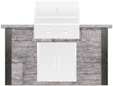 Coyote Outdoor Pre-Built Grill Island Coyote Outdoor Living - 5ft Grill Island - Weathered Wood | Gray | RTAC-G5-WG