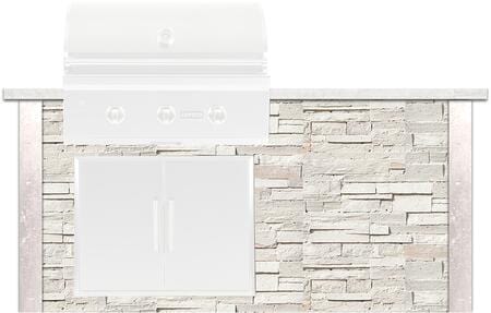 Coyote Outdoor Pre-Built Grill Island Coyote Outdoor Living - 6ft Grill Island - Stacked Stone | White | RTAC-G6-SW