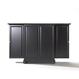Crosley Furniture Bar Black Crosely Furniture - Alexandria Expandable Bar Cabinet Mahogany/Black - KF40001AXX